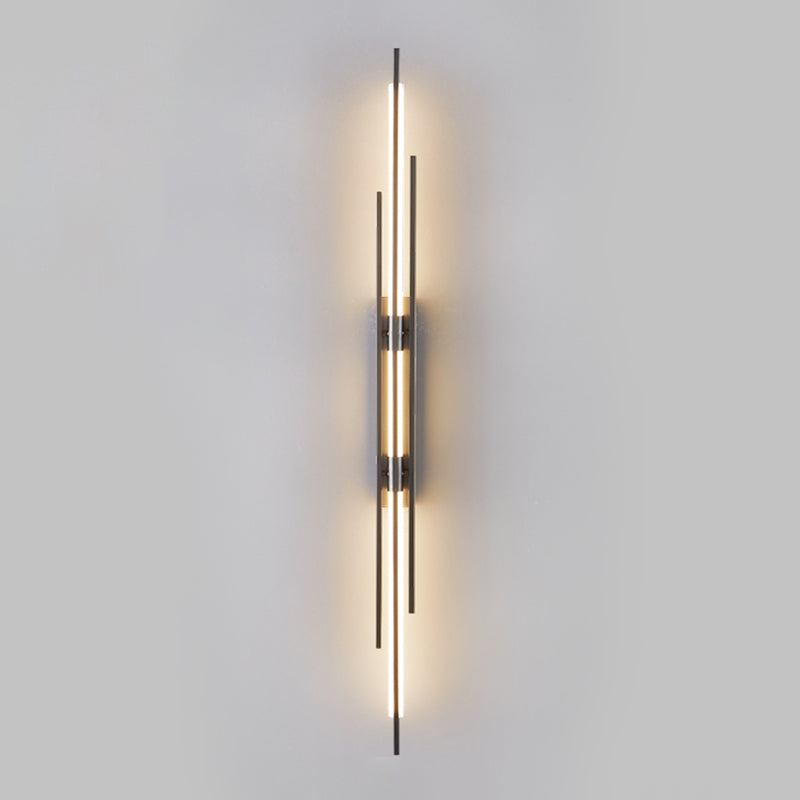 Modern Metal LED Wall Sconce Linear Shape Wall Light with Acrylic Shade for Bedroom
