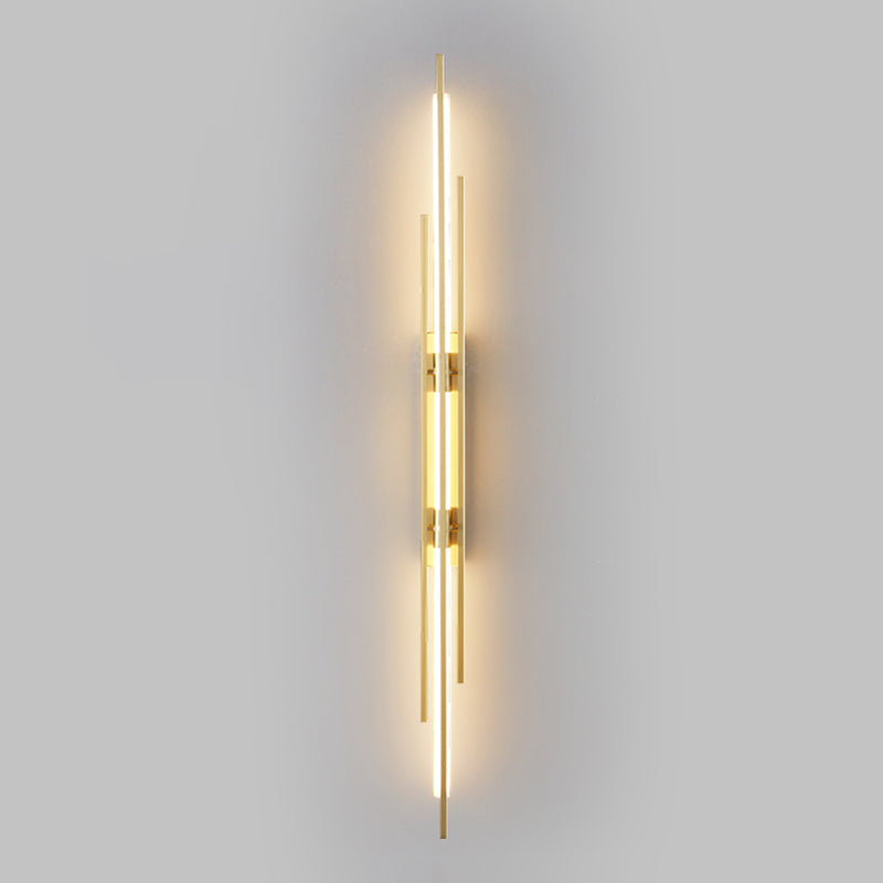 Modern Metal LED Wall Sconce Linear Shape Wall Light with Acrylic Shade for Bedroom