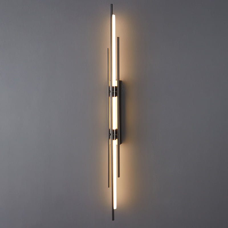 Modern Metal LED Wall Sconce Linear Shape Wall Light with Acrylic Shade for Bedroom