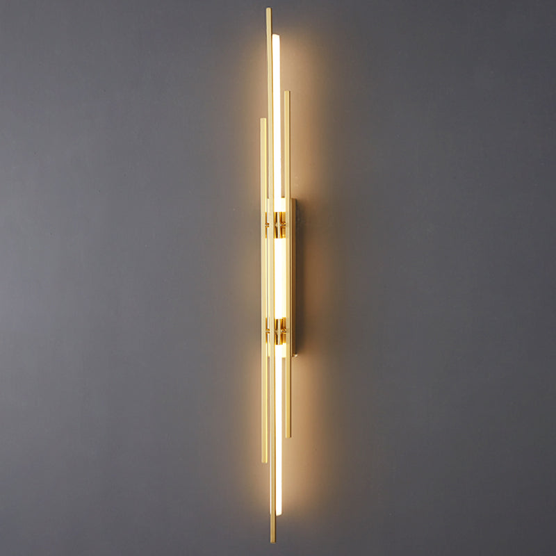 Modern Metal LED Wall Sconce Linear Shape Wall Light with Acrylic Shade for Bedroom