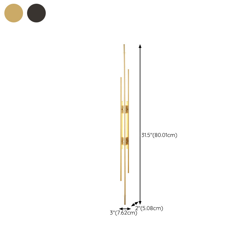 Modern Metal LED Wall Sconce Linear Shape Wall Light with Acrylic Shade for Bedroom