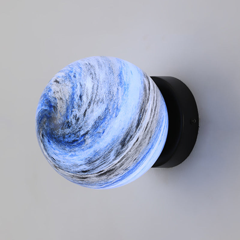 Modern Wall Sconce Globe Glass Wall Light Fixture for Living Room