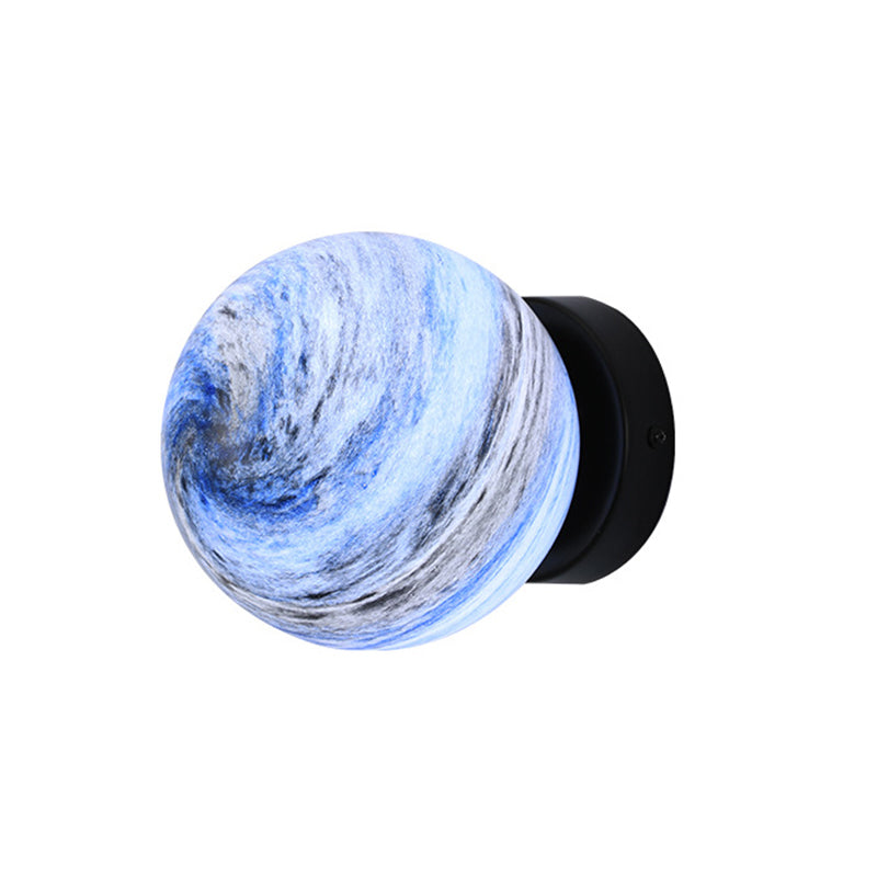 Modern Wall Sconce Globe Glass Wall Light Fixture for Living Room