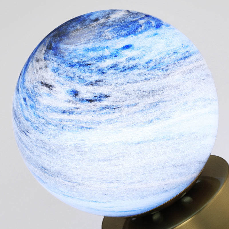 Modern Wall Sconce Globe Glass Wall Light Fixture for Living Room