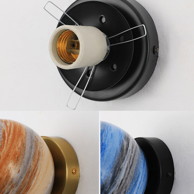 Modern Wall Sconce Globe Glass Wall Light Fixture for Living Room
