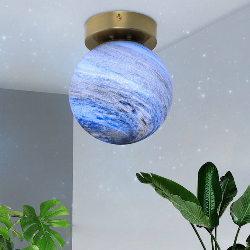 Modern Wall Sconce Globe Glass Wall Light Fixture for Living Room