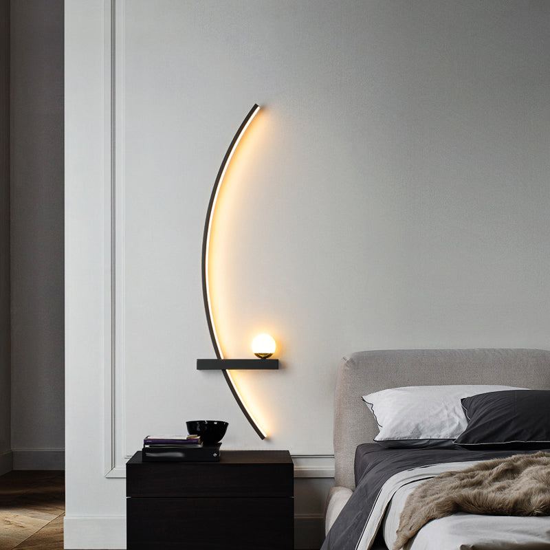 Metal Linear Shape Wall Light Modern Style 2-Lights Wall Mount Light Fixture