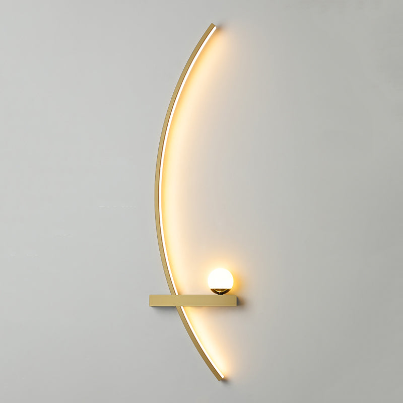 Metal Linear Shape Wall Light Modern Style 2-Lights Wall Mount Light Fixture