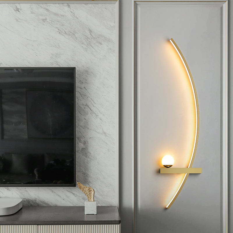 Metal Linear Shape Wall Light Modern Style 2-Lights Wall Mount Light Fixture