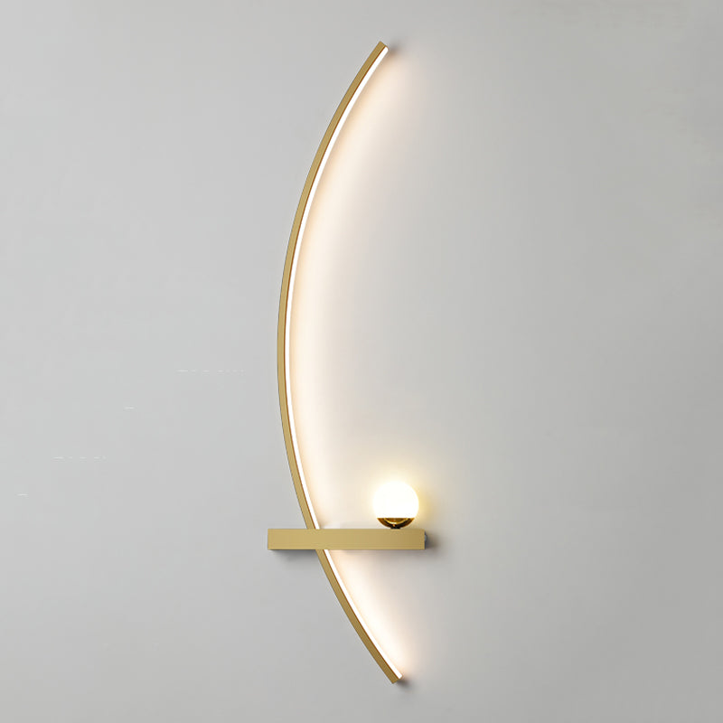 Metal Linear Shape Wall Light Modern Style 2-Lights Wall Mount Light Fixture