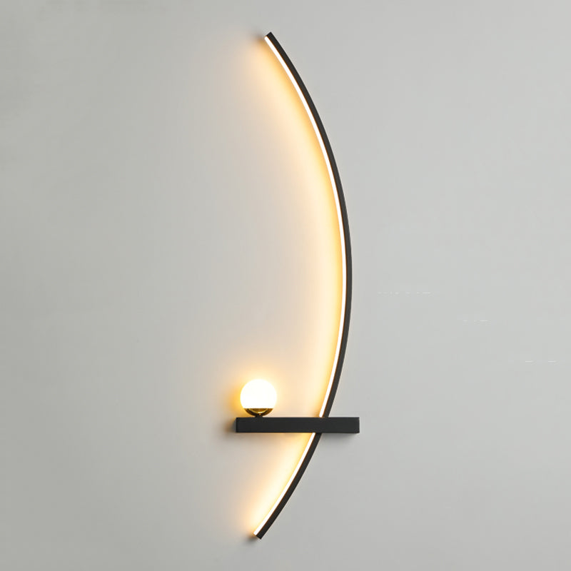 Metal Linear Shape Wall Light Modern Style 2-Lights Wall Mount Light Fixture
