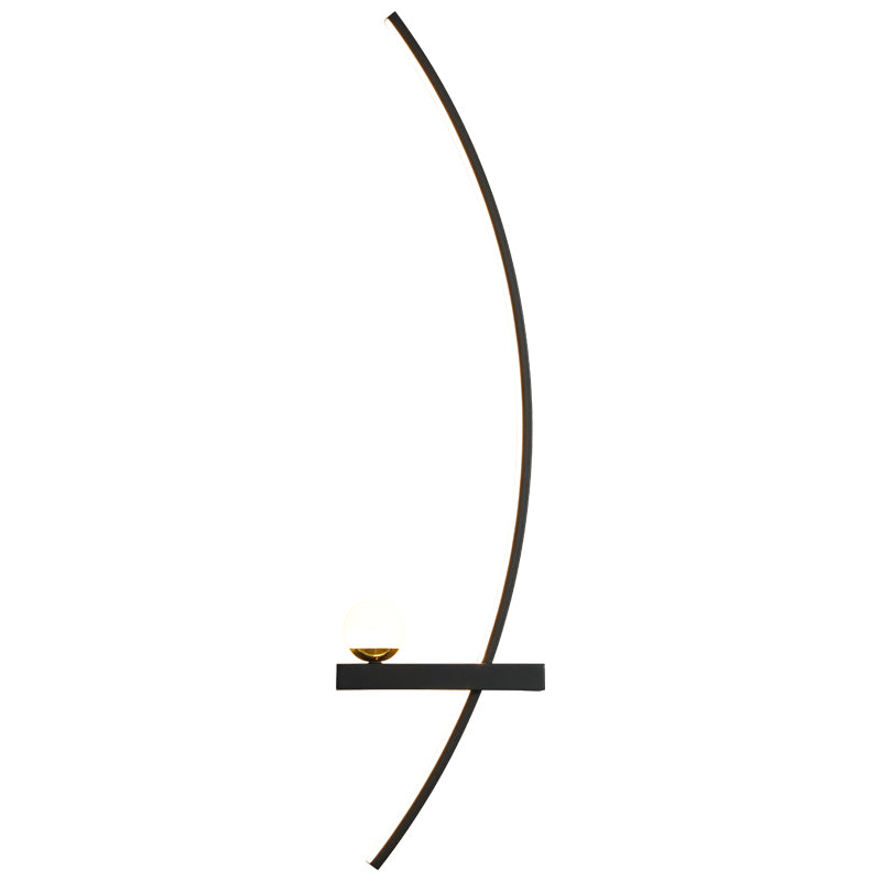 Metal Linear Shape Wall Light Modern Style 2-Lights Wall Mount Light Fixture