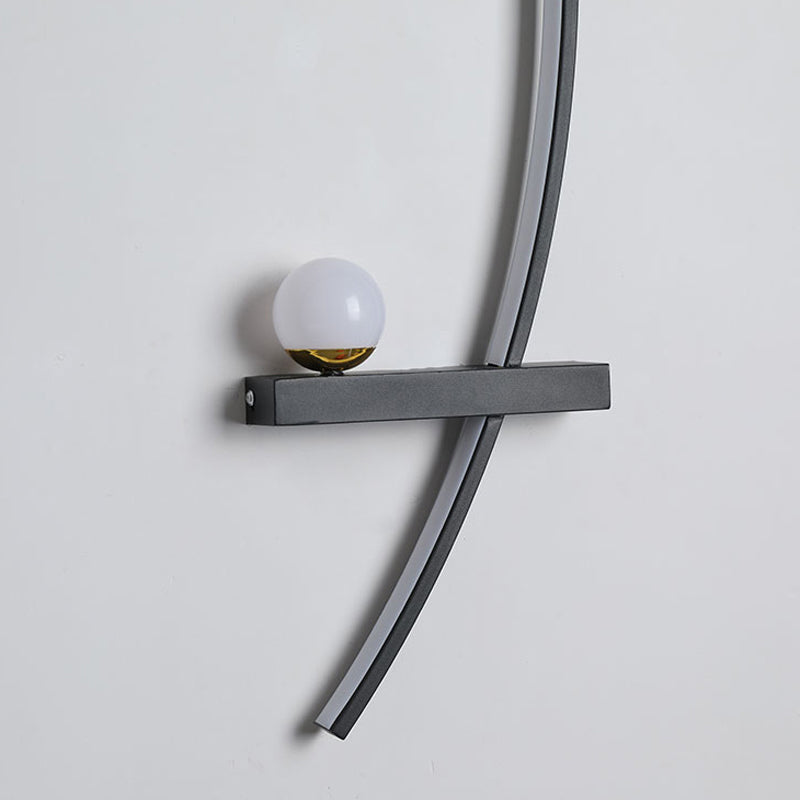 Metal Linear Shape Wall Light Modern Style 2-Lights Wall Mount Light Fixture