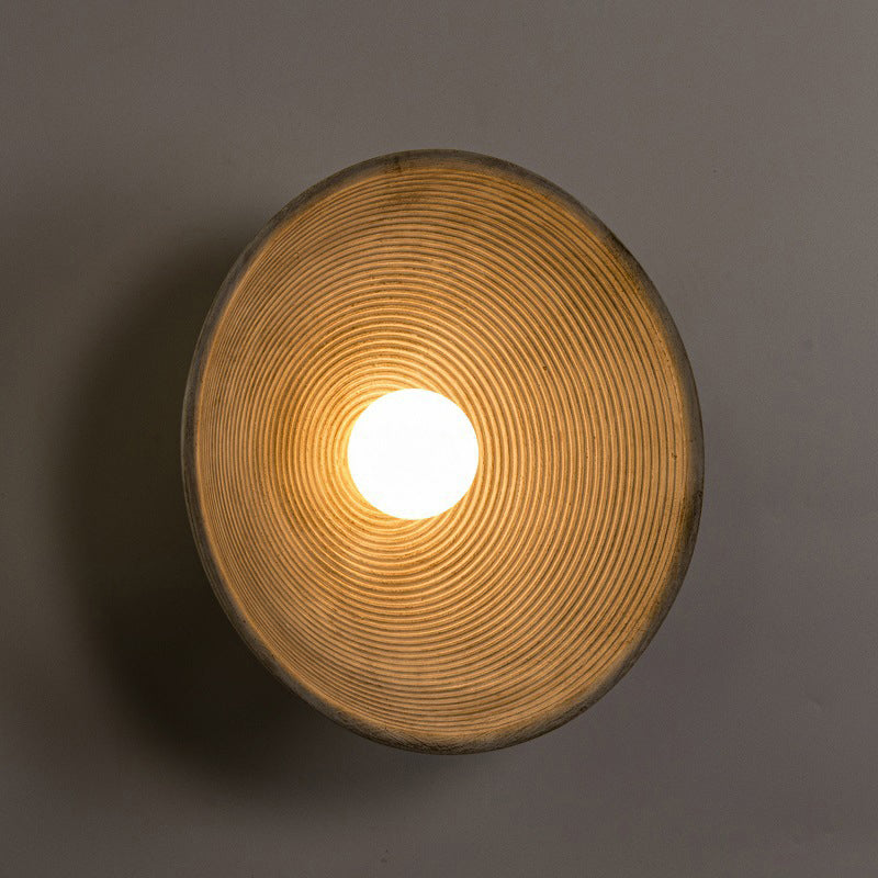 Simple Circle Wall Lamps Resin Wall Light Fixtures for Living Room