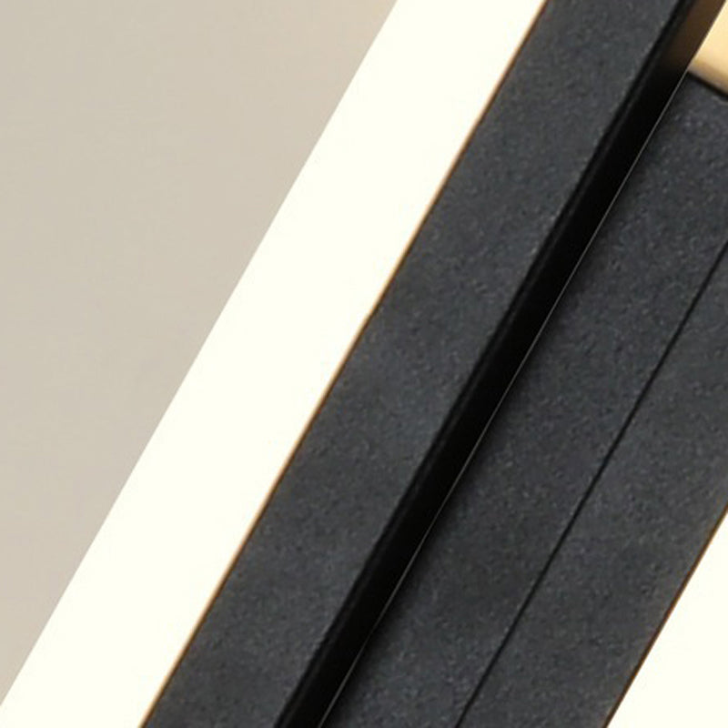 Minimalist LED Wall Lamp Black Metal Sconce Lighting for Bedroom