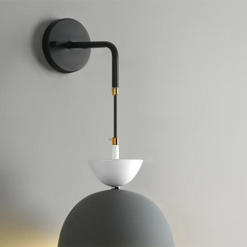 Dome Shape Metal Wall Light Modern Style 1-Light Wall Light Sconce