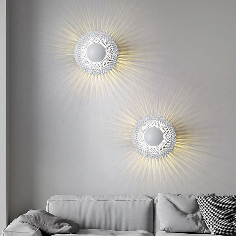 Contemporary Wall Lamp Black Metal Sconce Lighting for Bedroom