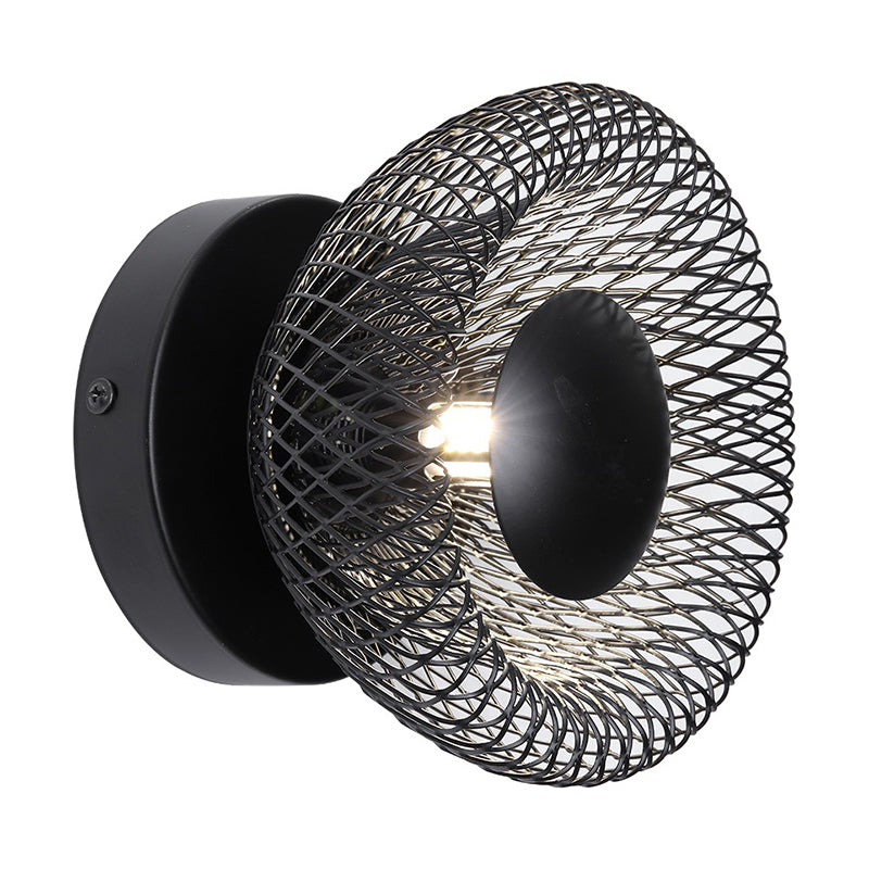 Contemporary Wall Lamp Black Metal Sconce Lighting for Bedroom