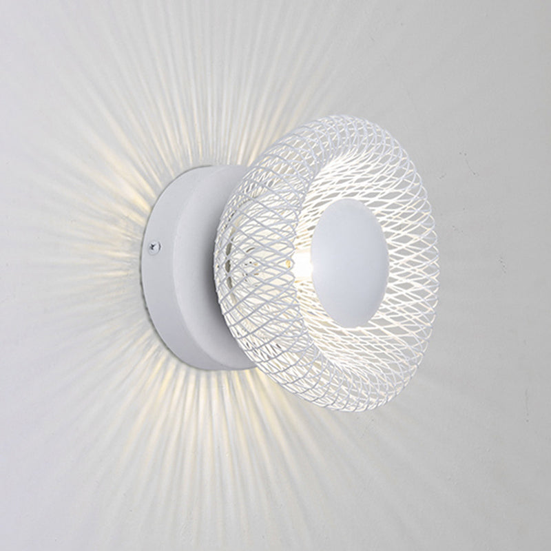 Contemporary Wall Lamp Black Metal Sconce Lighting for Bedroom