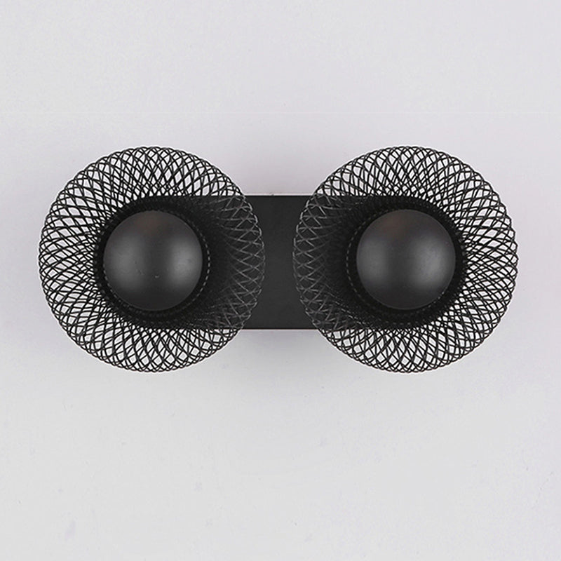 Contemporary Wall Lamp Black Metal Sconce Lighting for Bedroom