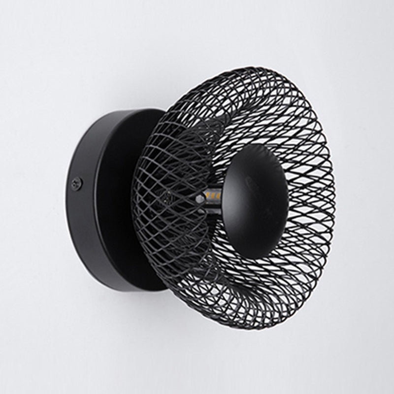 Contemporary Wall Lamp Black Metal Sconce Lighting for Bedroom