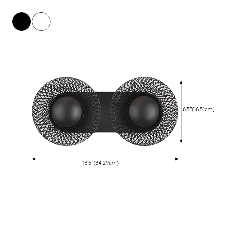 Contemporary Wall Lamp Black Metal Sconce Lighting for Bedroom