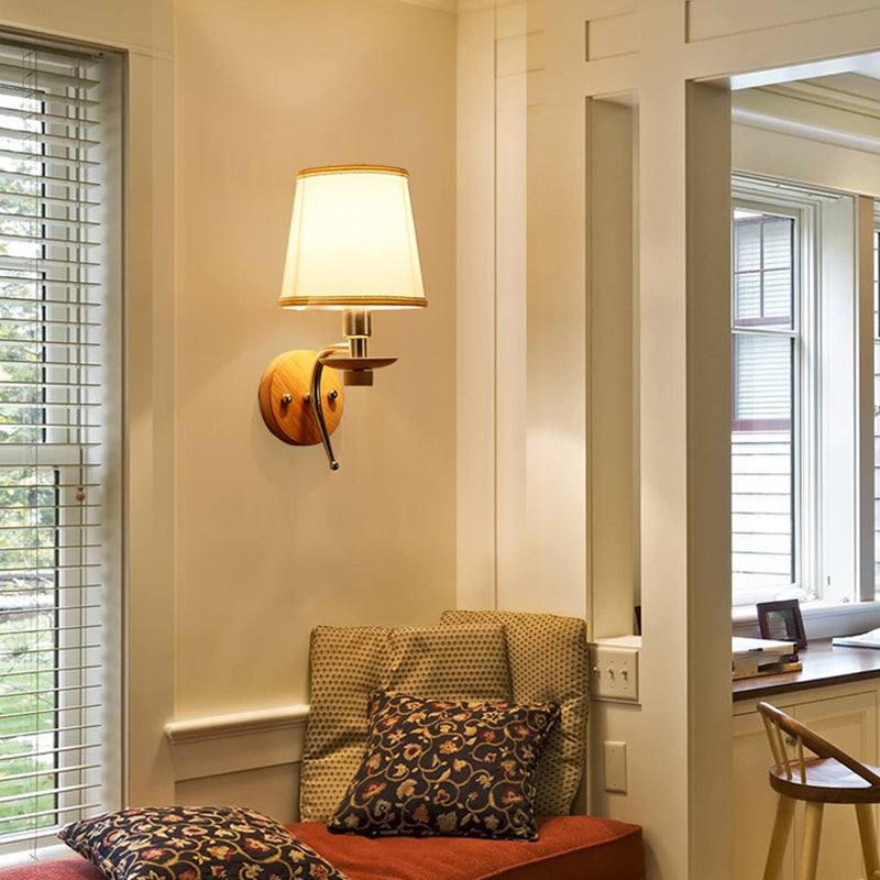 Modern Simple Vanity Light Wooden Base Vanity Lamp for Shower Room