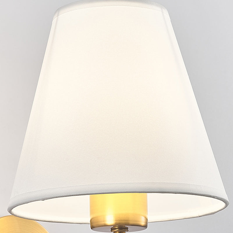 American Style Vanity Light Cone Shape Vanity Lamp with Fabric Shade for Living Room