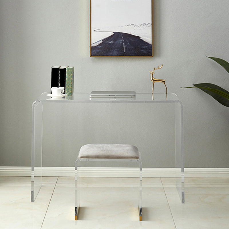 Modern Acrylic Writing Desk Sled Base Rectangular Office Desk
