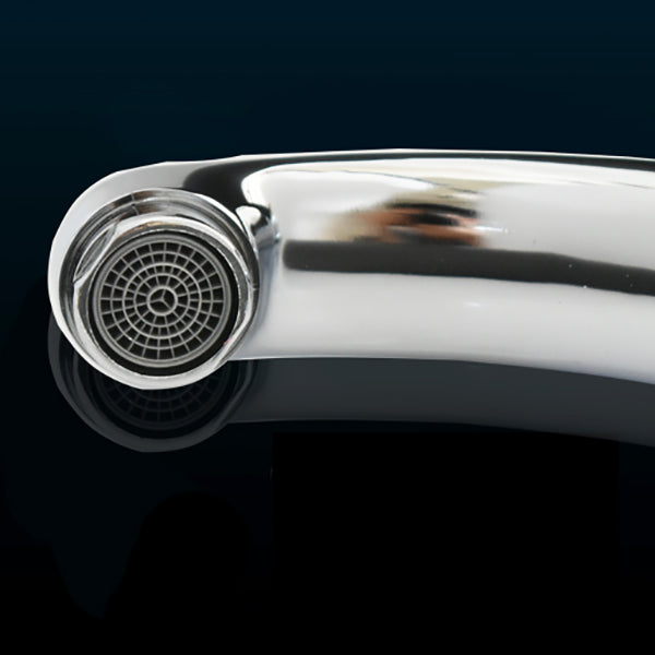 Contemporary Faucet Knob Handle 1 Hole Low Arc Solid Brass Faucet