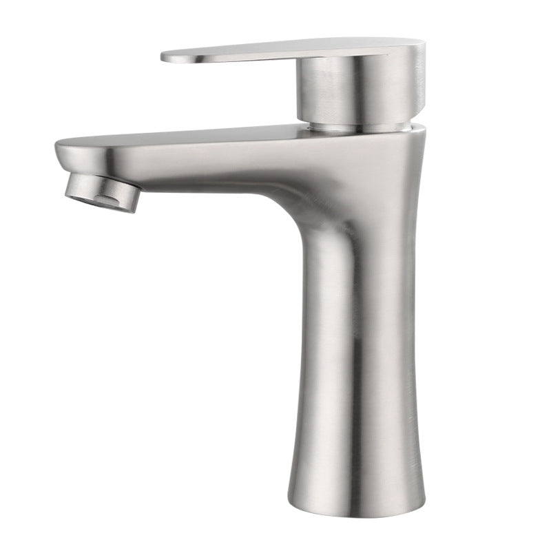 Modern Vessel Faucet Stainless Steel Lever Handles Bathroom Sink Faucet