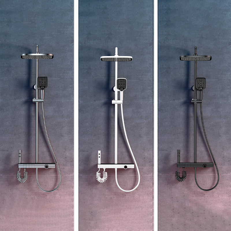 Modern Brass Shower Faucet Adjustable Spray Pattern Wall Mounted Shower Combo