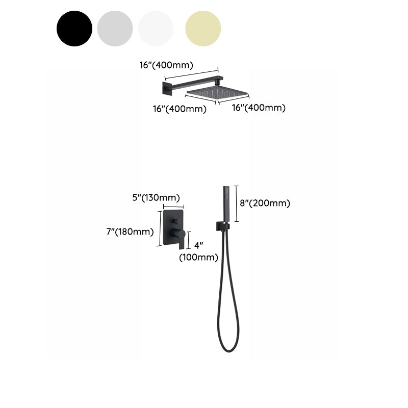 Shower System Square Handheld Shower Knot Handle Shower Trim