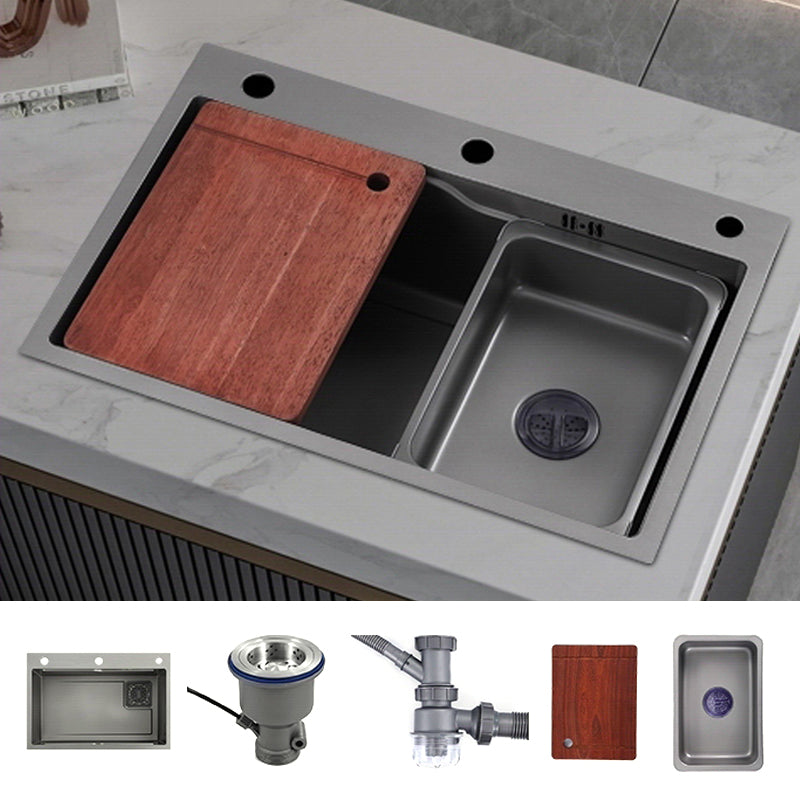 Modern Style Kitchen Sink Stainless Steel Drop-In Noise-cancelling Design Kitchen Sink