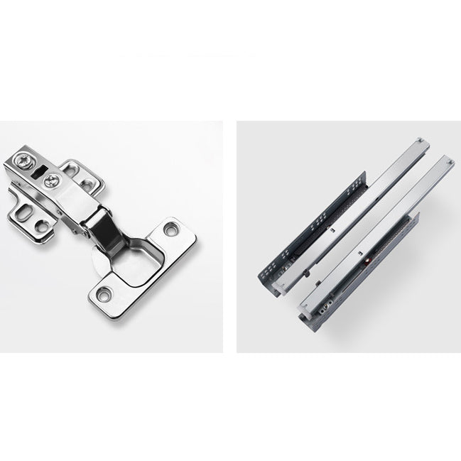 White Bathroom Vanity Wood Rectangle Single Sink Wall Mount 2 Drawers Vanity Set