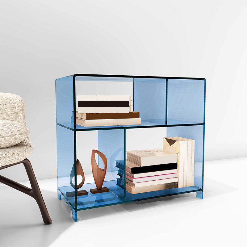 Scandinavian Acrylic Bookshelf Open Back Standard Bookcase with Shelves