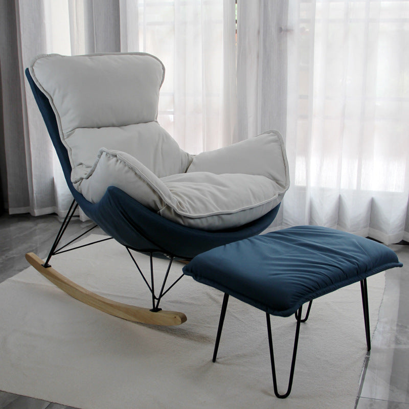 Modern Glider Chair Upholstered Removable Cushions Rocking Chair with Dark Legs