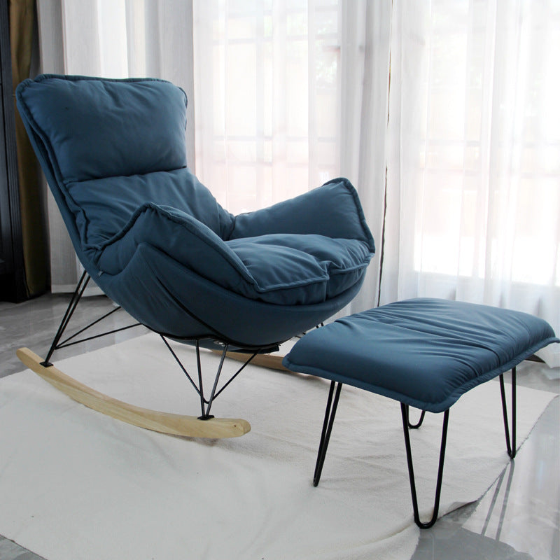 Modern Glider Chair Upholstered Removable Cushions Rocking Chair with Dark Legs