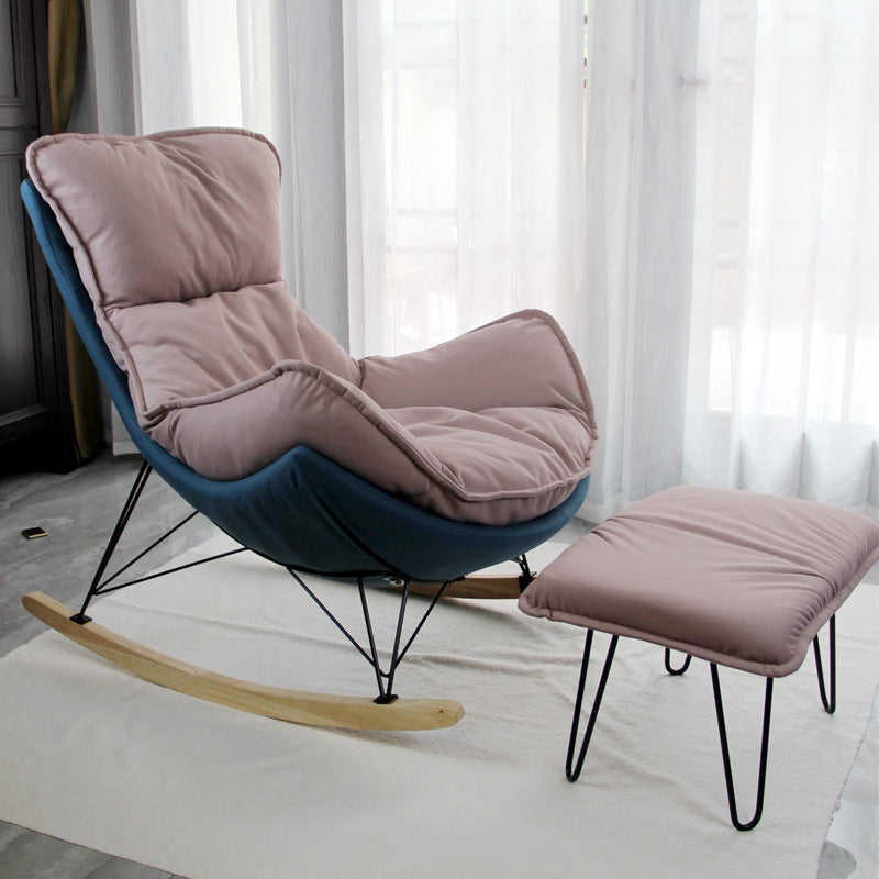 Modern Glider Chair Upholstered Removable Cushions Rocking Chair with Dark Legs