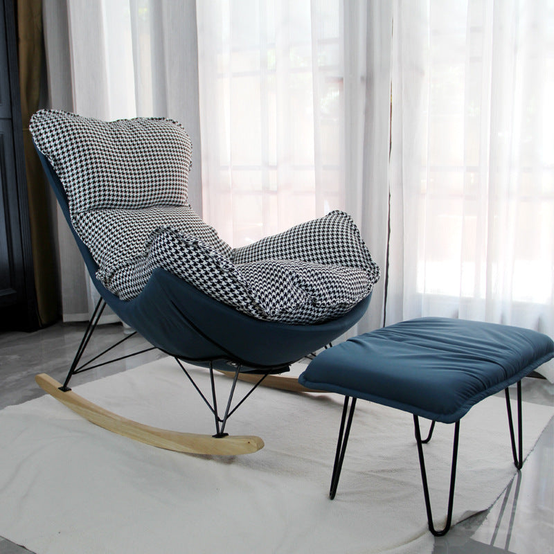 Modern Glider Chair Upholstered Removable Cushions Rocking Chair with Dark Legs