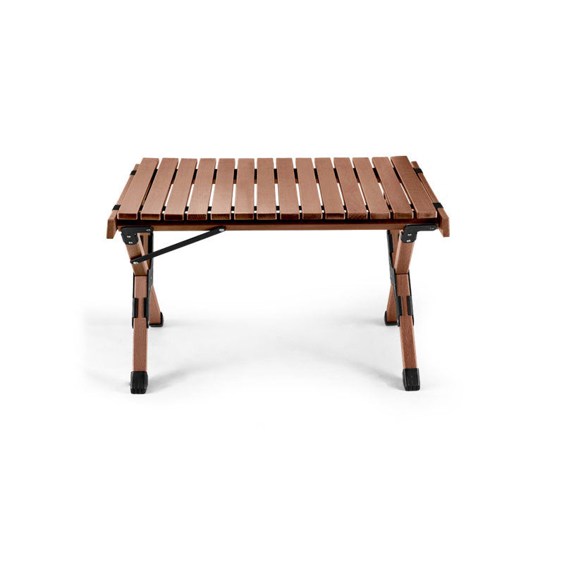Industrial Patio Table Solid Wood Beech Foldable Camping Table