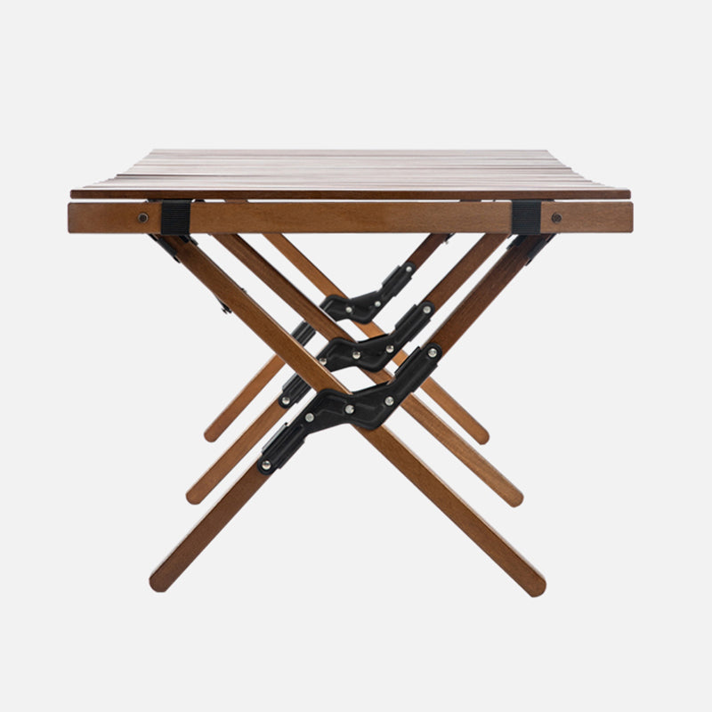 Industrial Patio Table Solid Wood Beech Foldable Camping Table