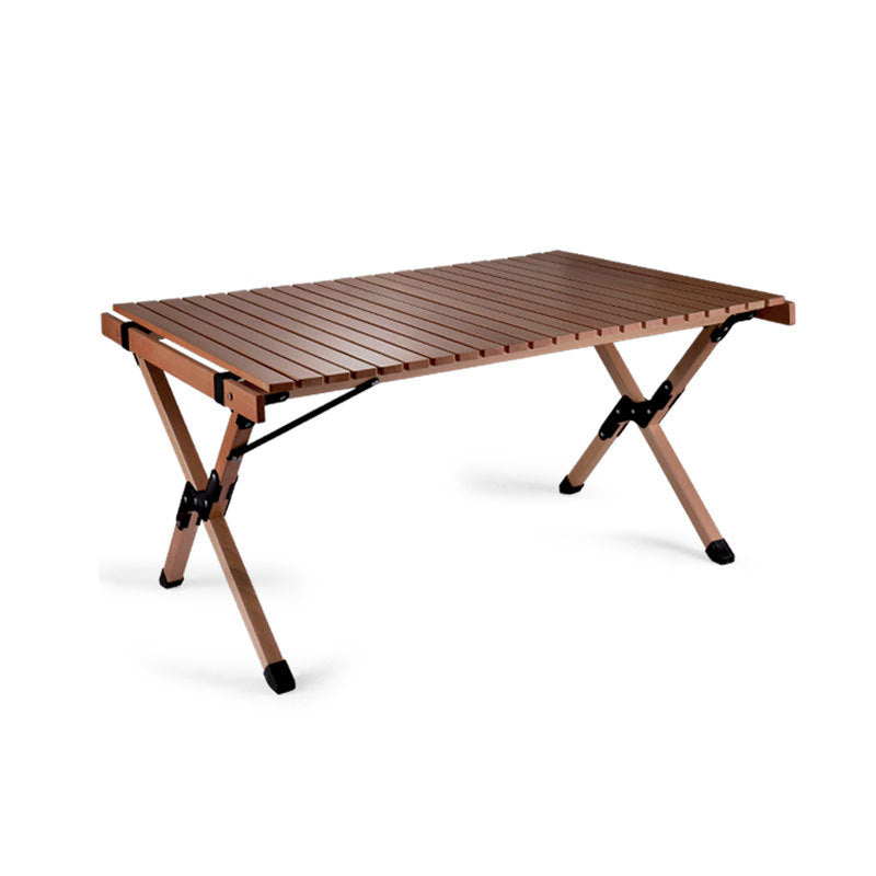 Industrial Patio Table Solid Wood Beech Foldable Camping Table