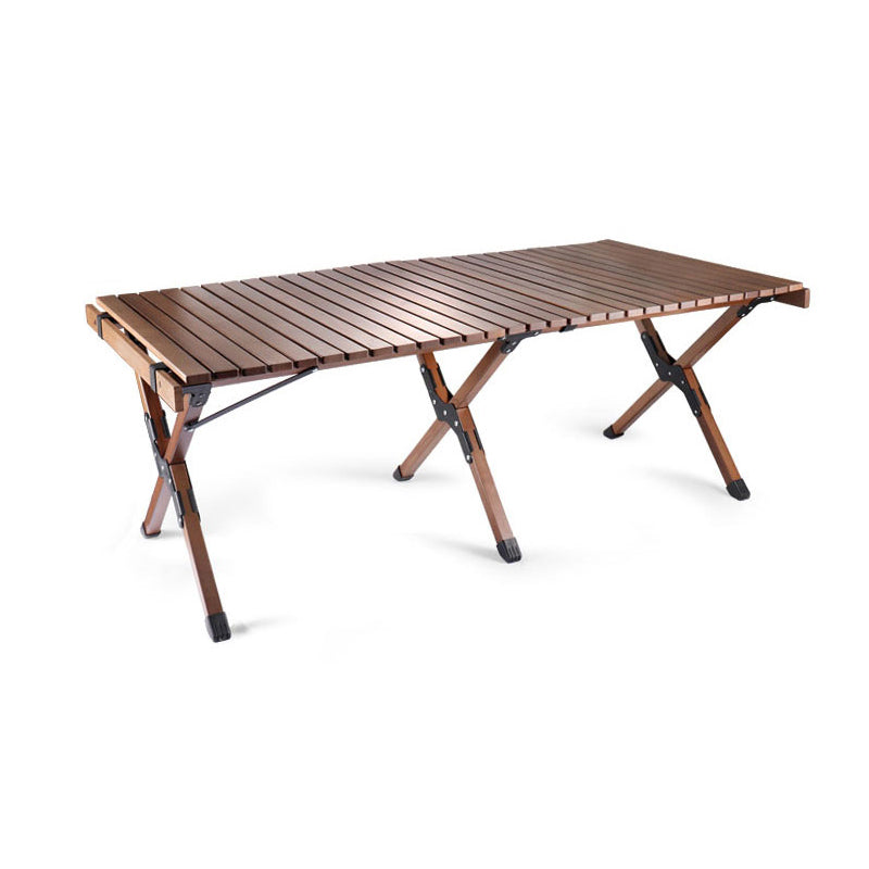 Industrial Patio Table Solid Wood Beech Foldable Camping Table