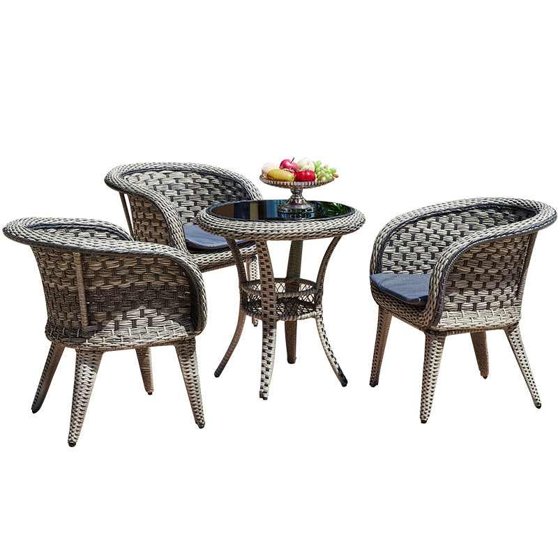 Wicker Bistro Set for Small Places 1/2/3/4/5 Pcs Contemporary Bistro Table Set