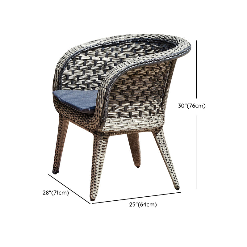 Wicker Bistro Set for Small Places 1/2/3/4/5 Pcs Contemporary Bistro Table Set