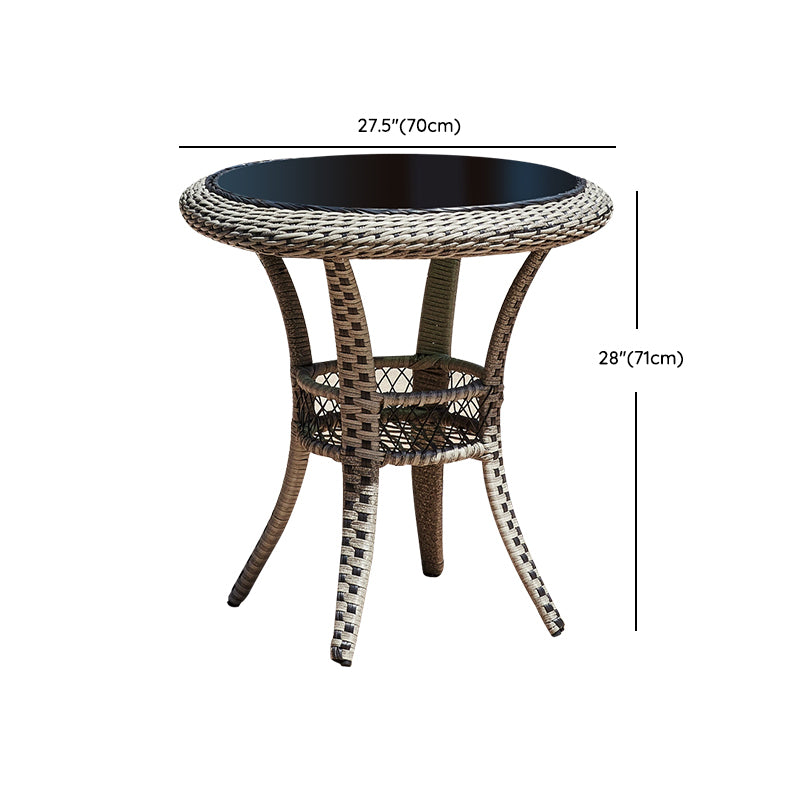 Wicker Bistro Set for Small Places 1/2/3/4/5 Pcs Contemporary Bistro Table Set