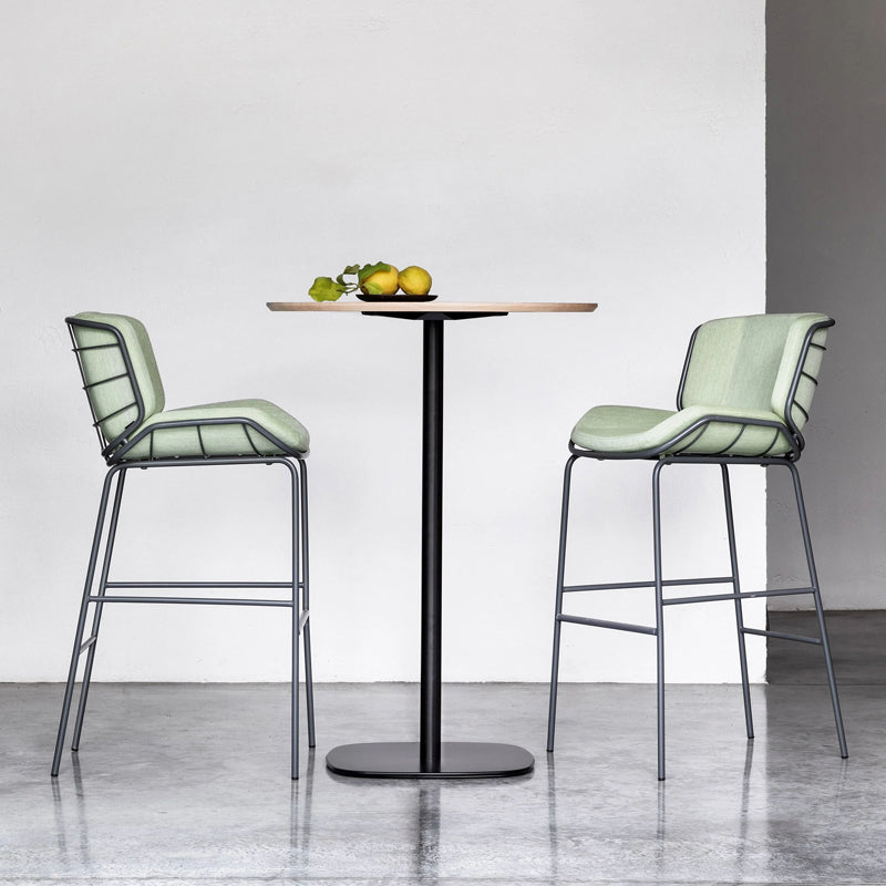 Modern Round Bar Table Set 1/2/3 Pcs Matte Finish Bar Height Set