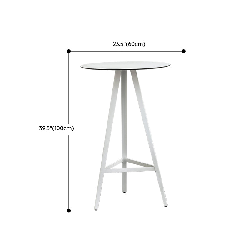 Modern Round Bar Table Set 1/2/3 Pcs Matte Finish Bar Height Set