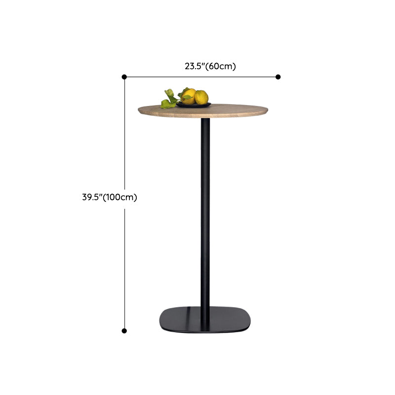 Modern Round Bar Table Set 1/2/3 Pcs Matte Finish Bar Height Set